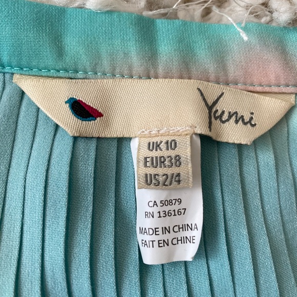 Yumi pleated mountain scene midi skirt - Picture 5 of 8